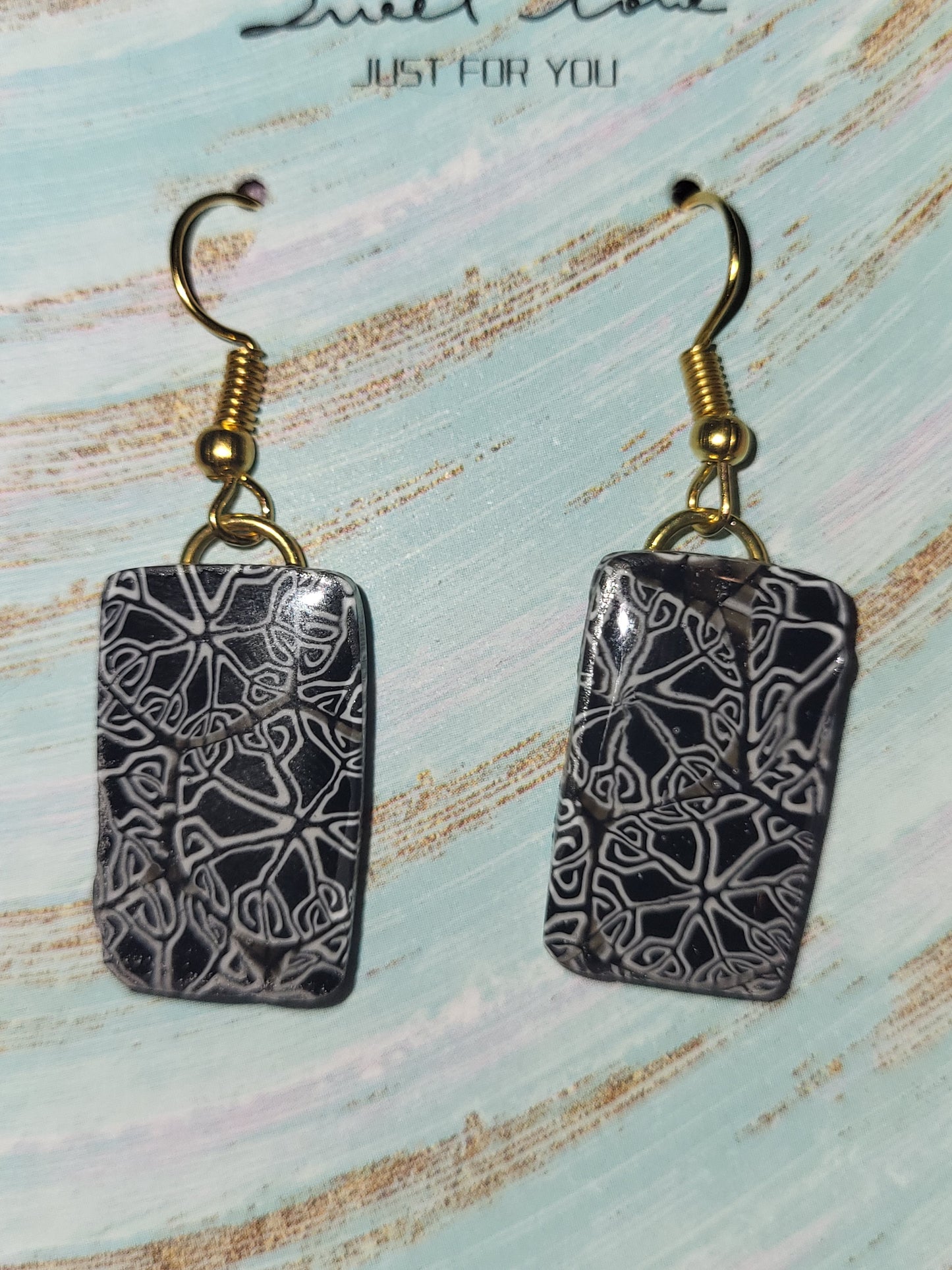 Homemade dangling earrings