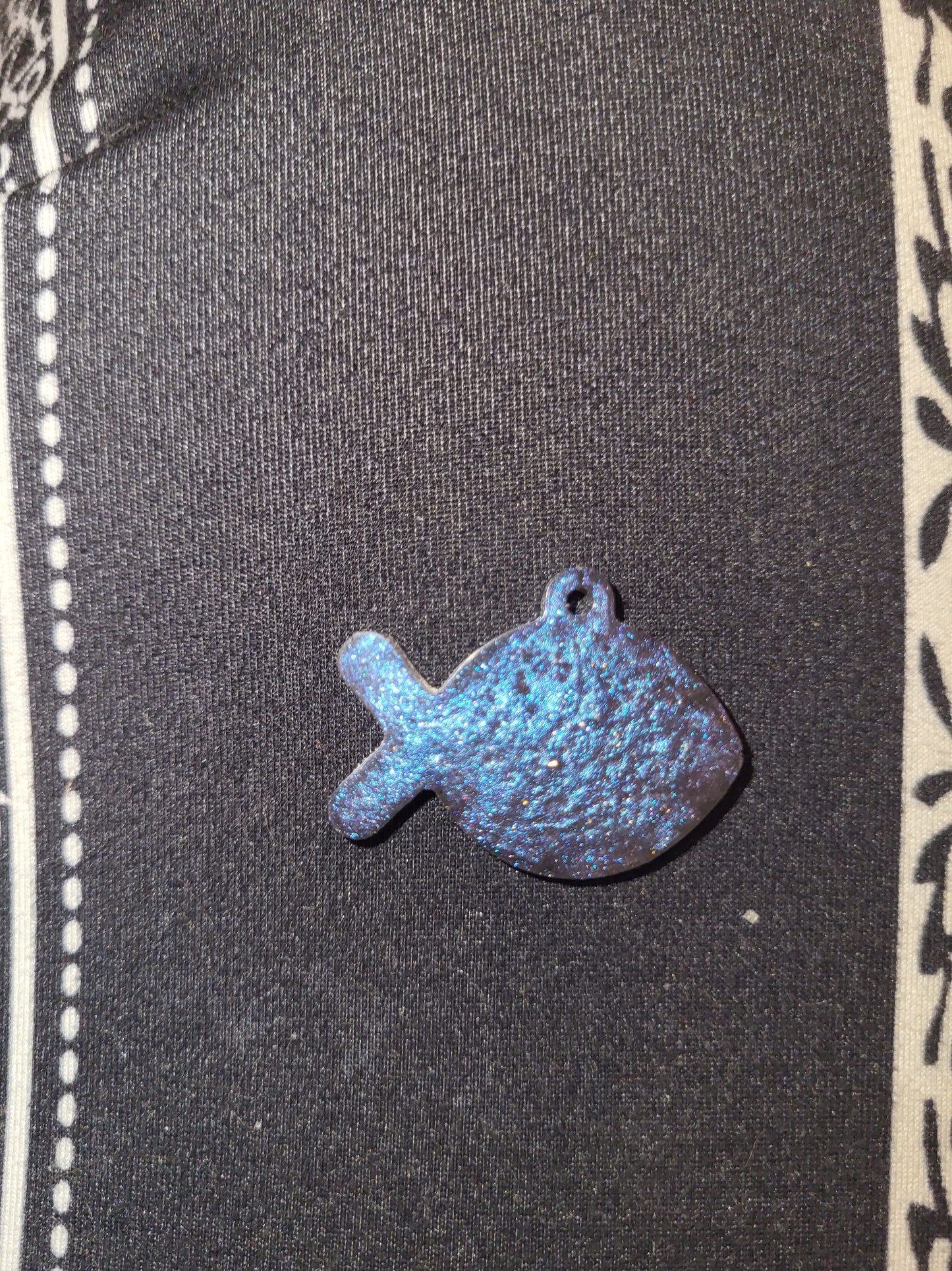 Homemade personalized glitter animal tags