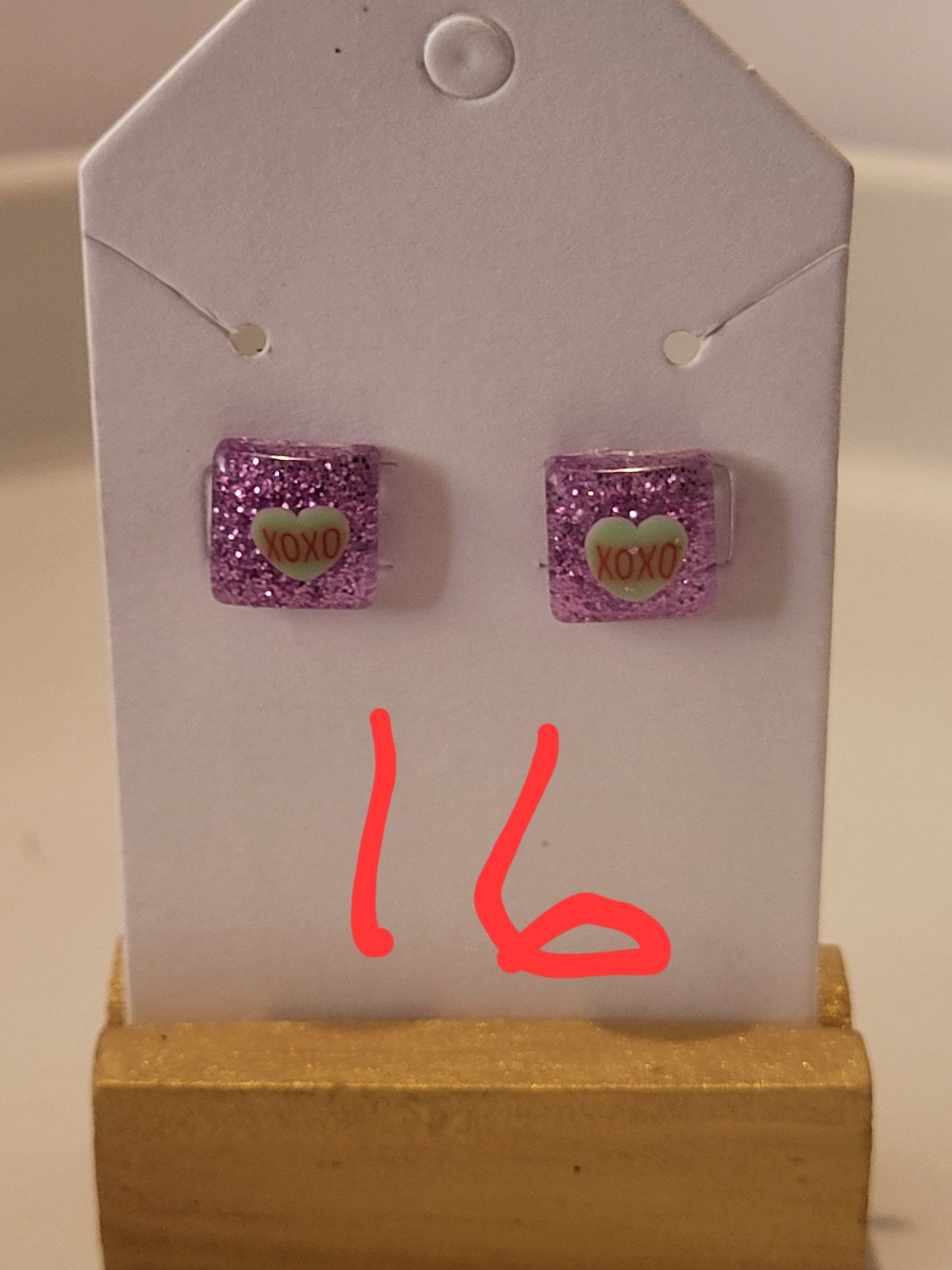 Valentine's day inspired studded earrings