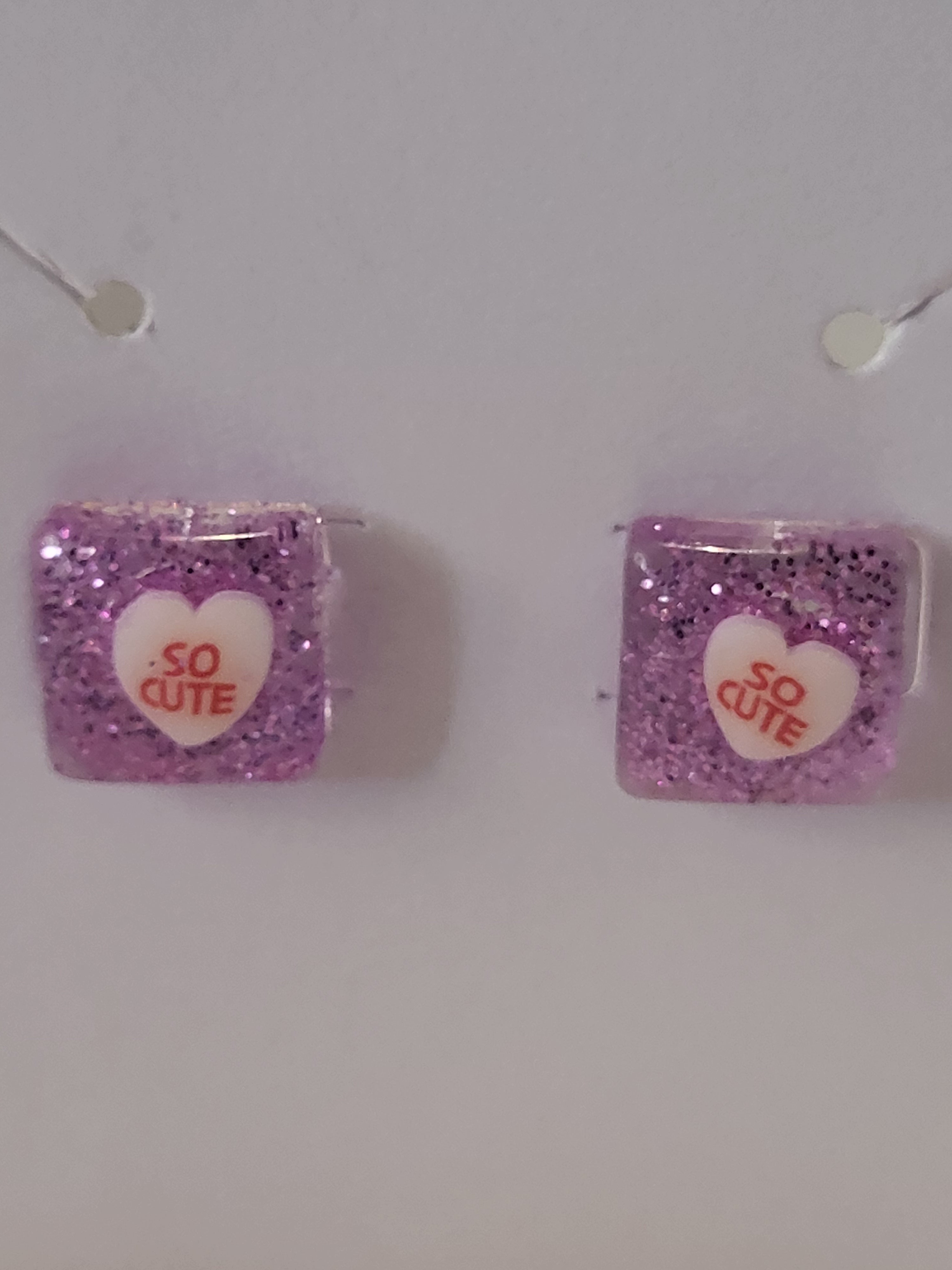 Valentine's day inspired studded earrings