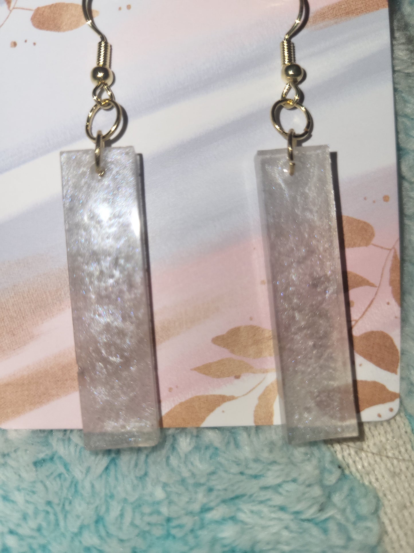 Homemade uv resin earrings