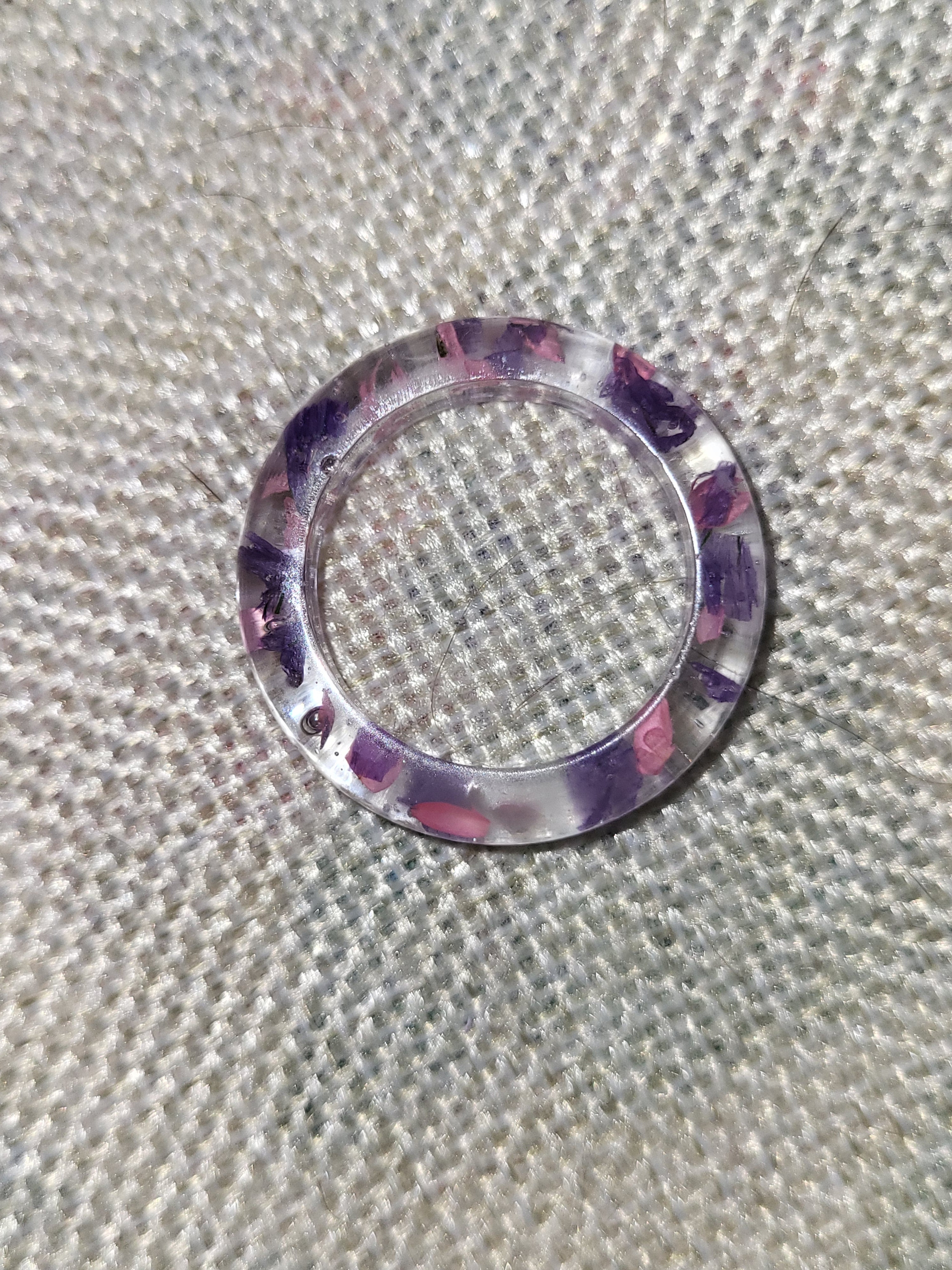 Homemade dried flower rings!