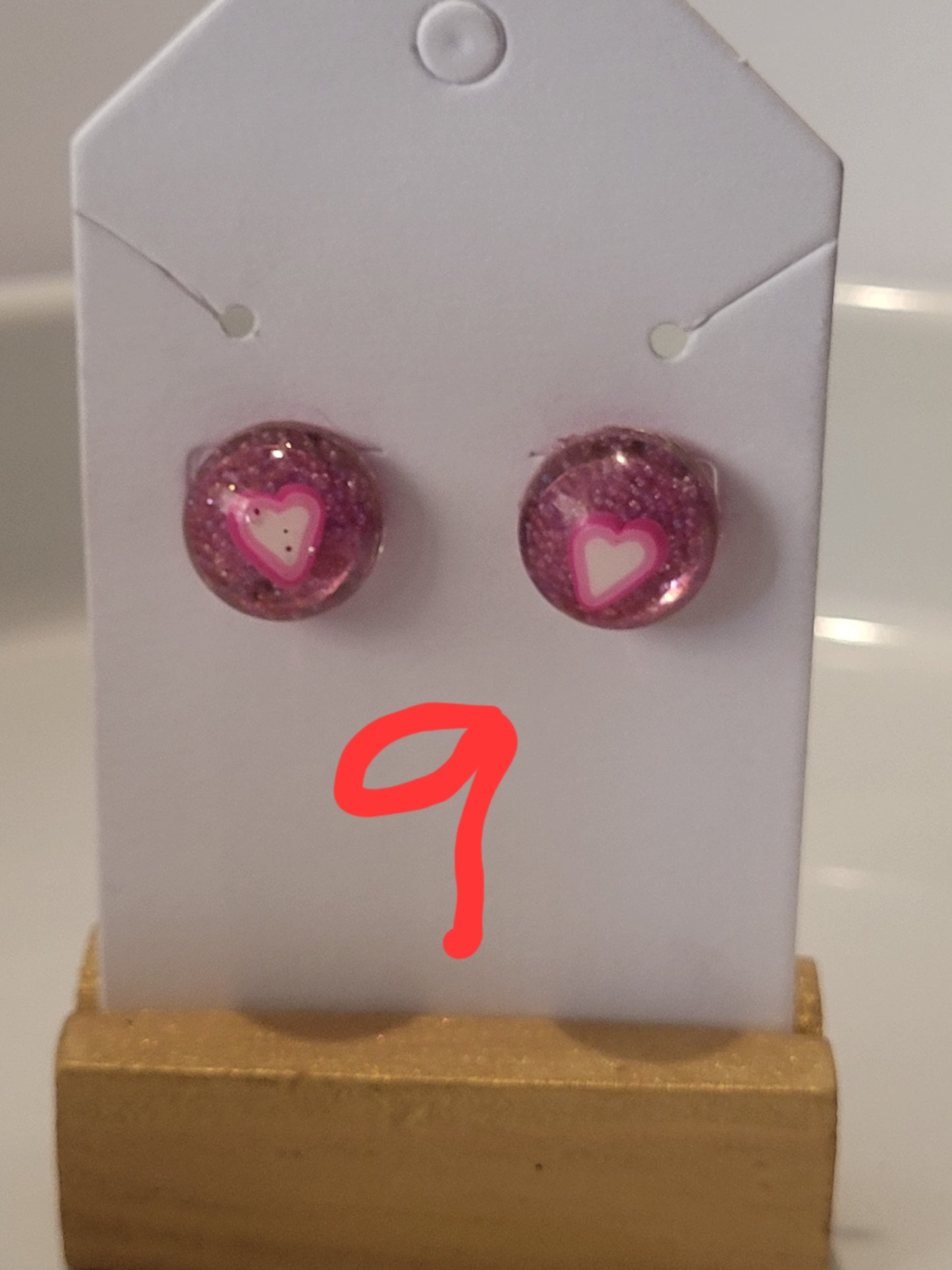 Valentine's day inspired studded earrings