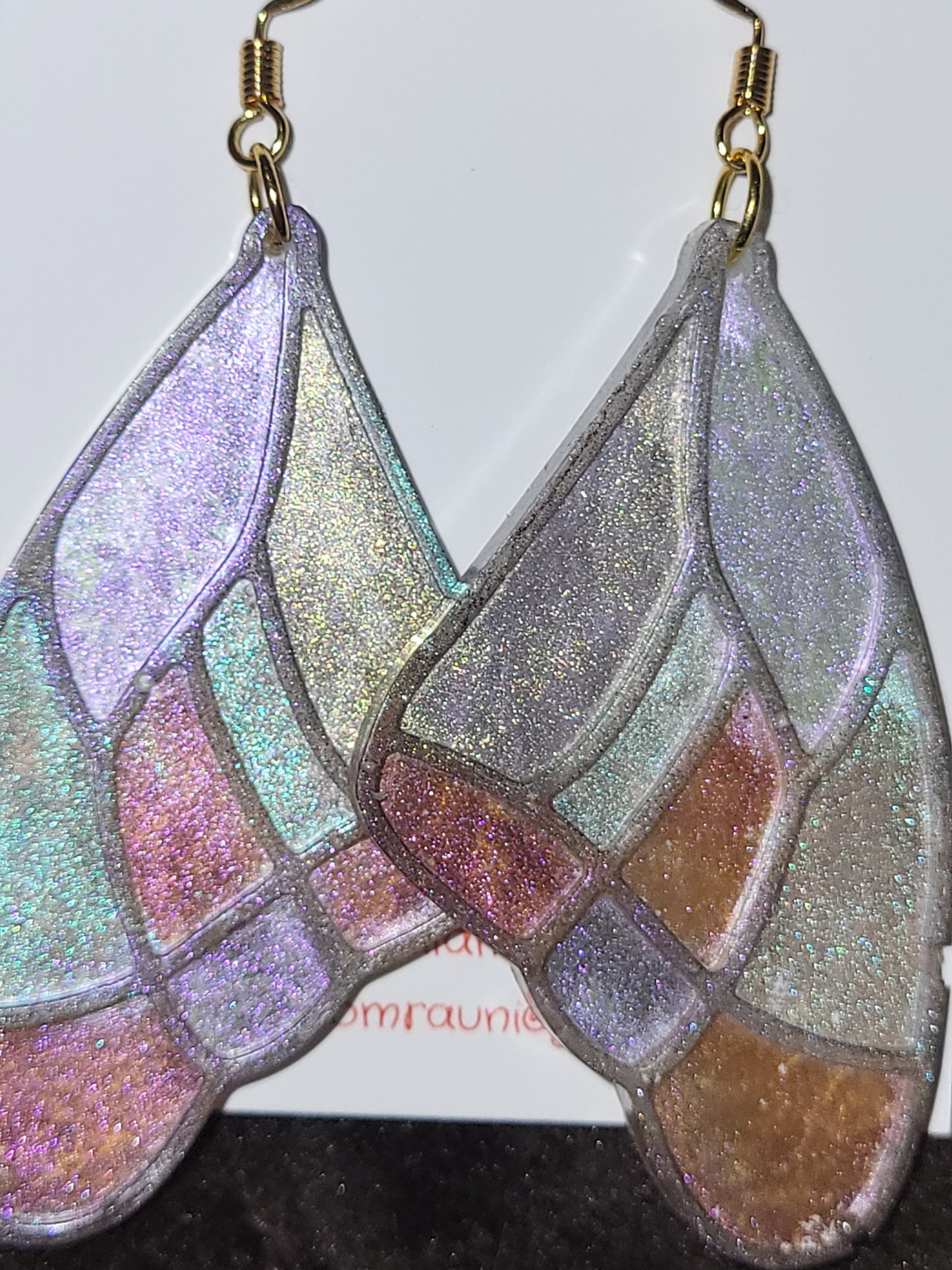 Handmade butterfly wing earrings