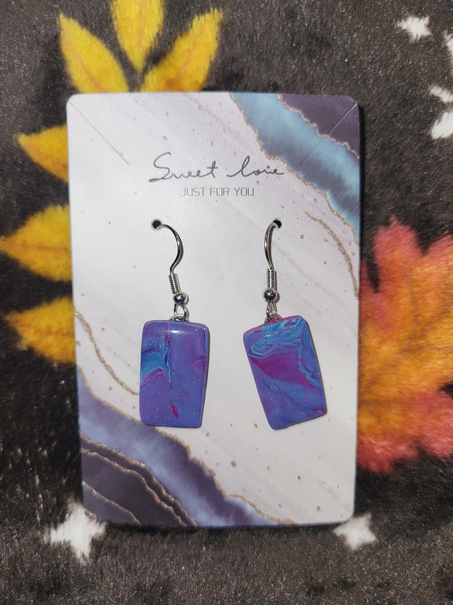 Homemade dangling earrings