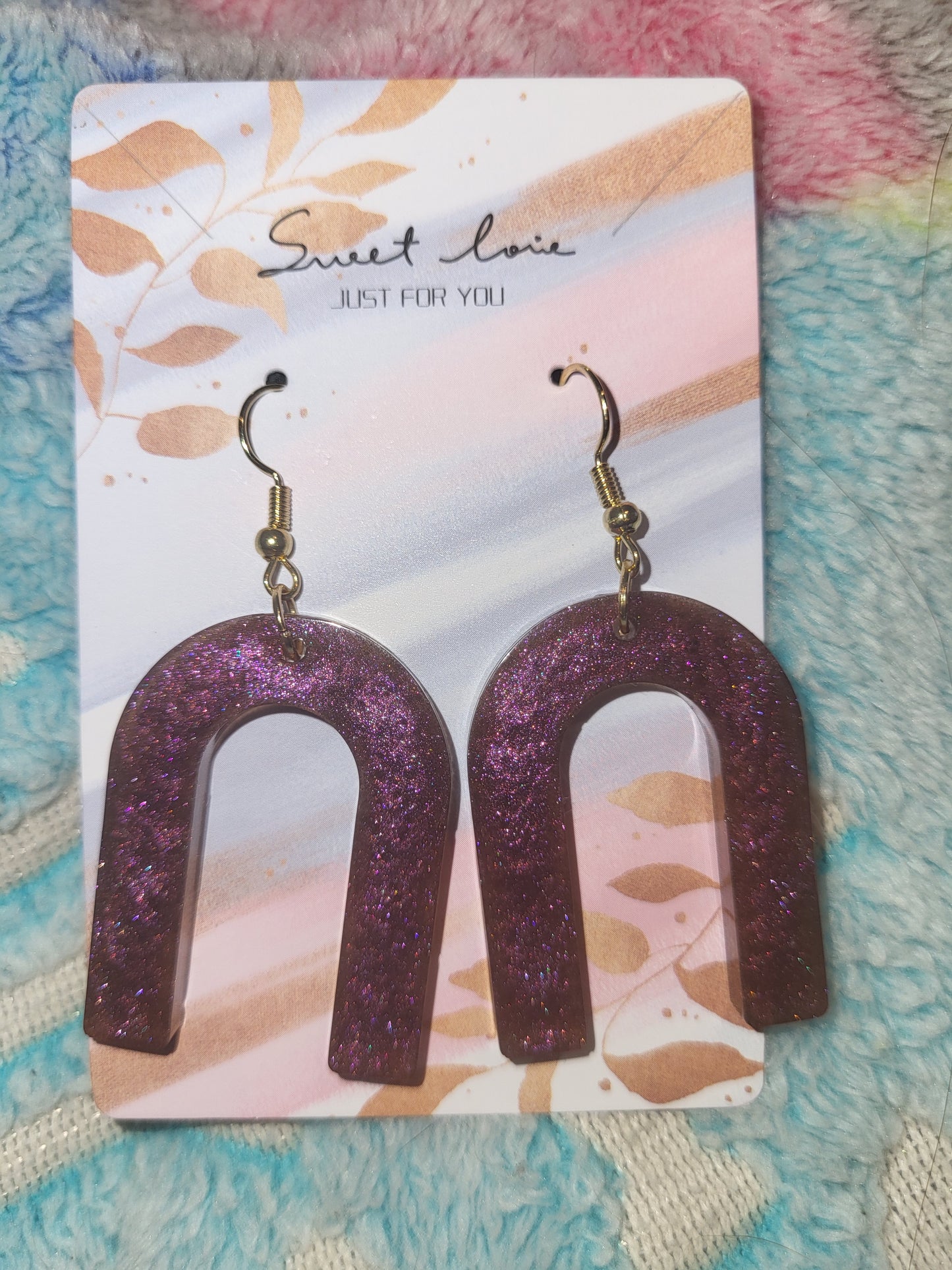 Homemade uv resin earrings