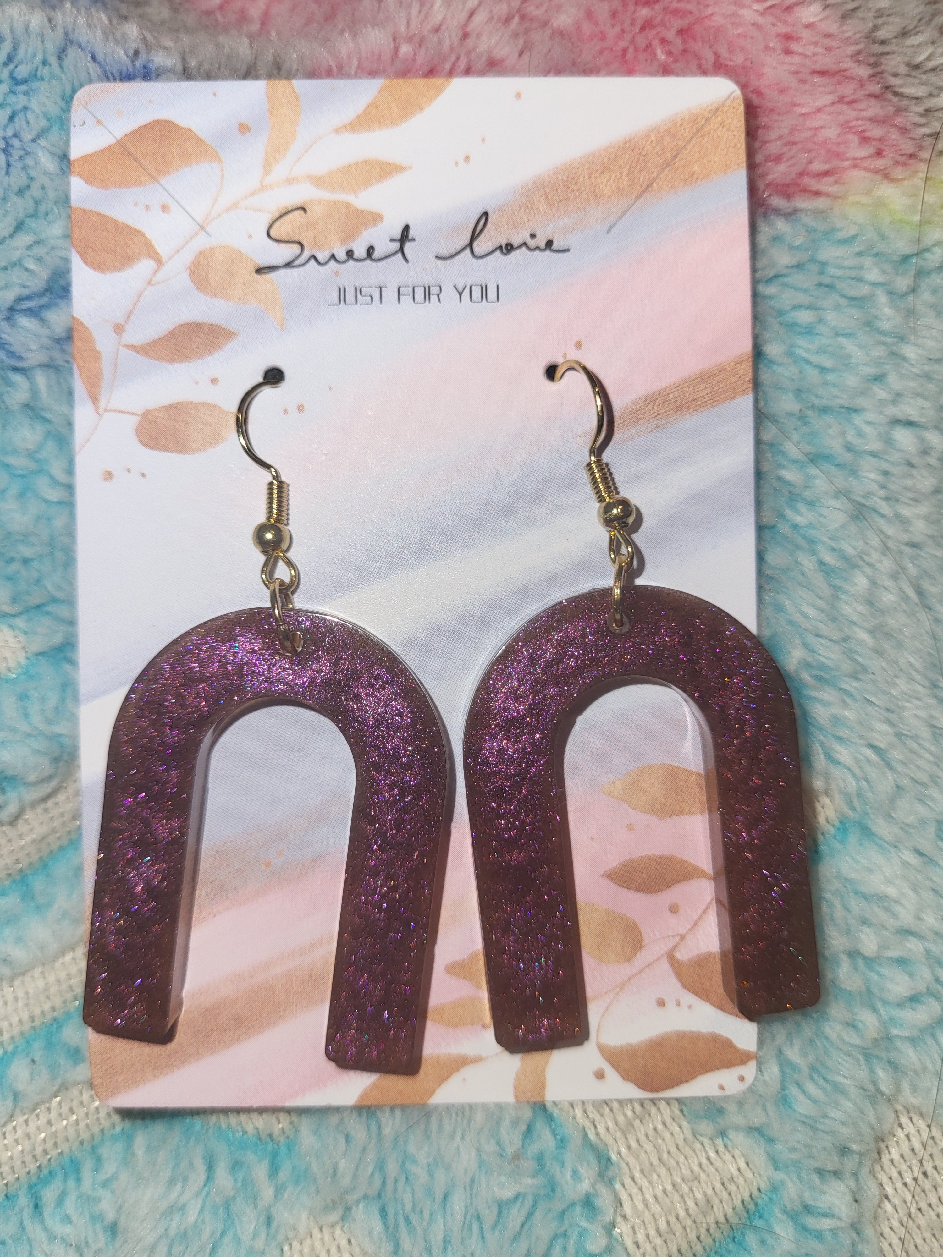 Homemade uv resin earrings