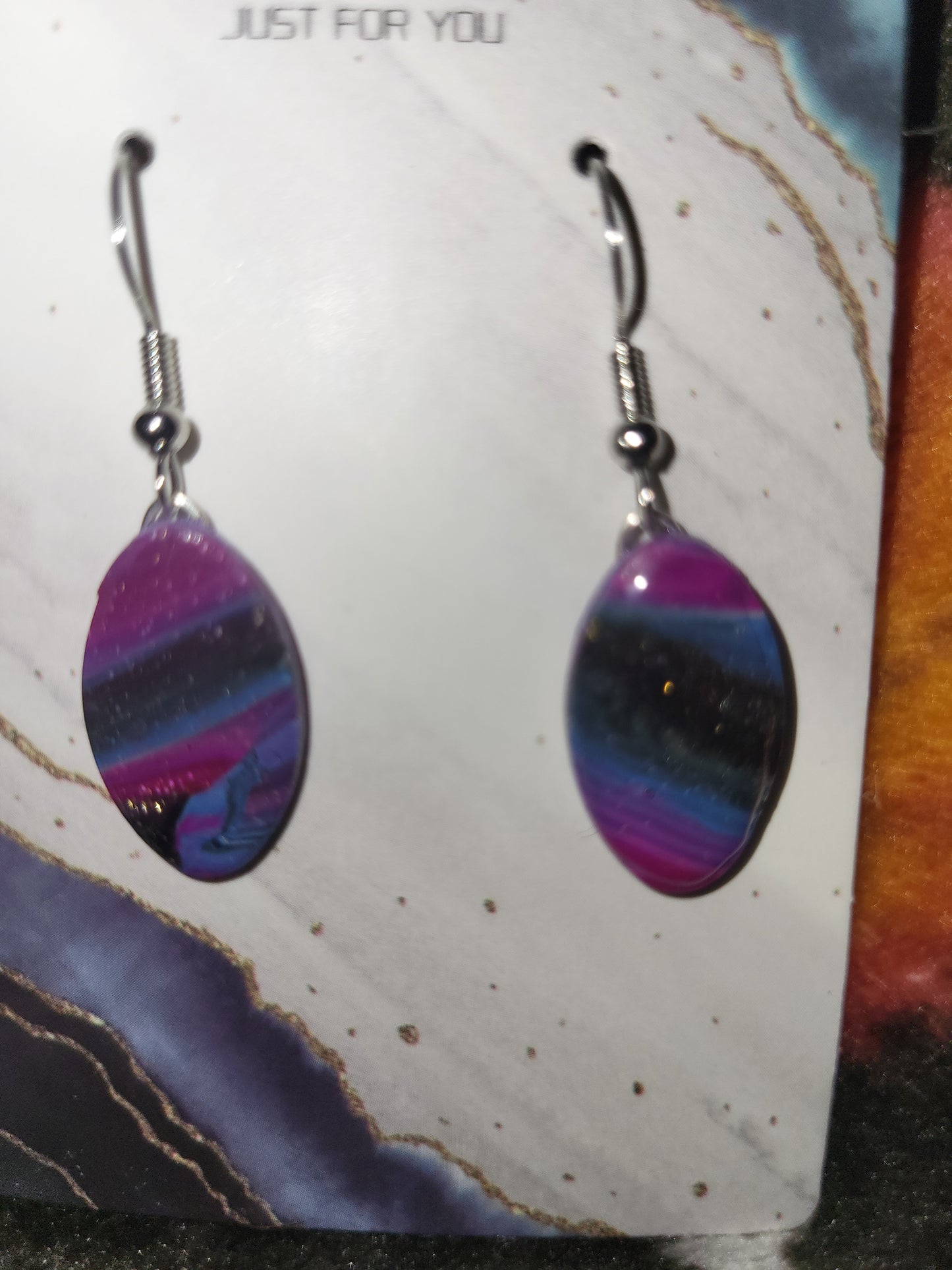 Homemade dangling earrings