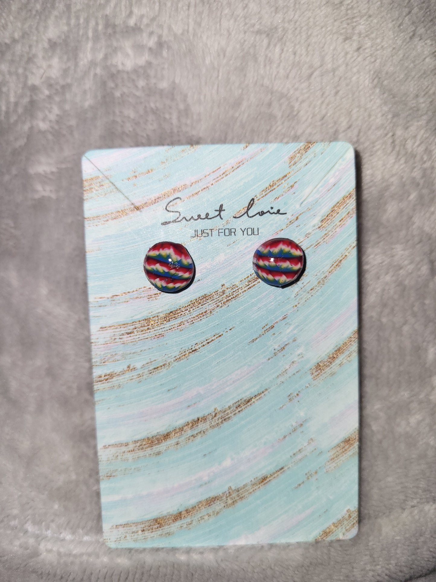 Homemade cane earrings