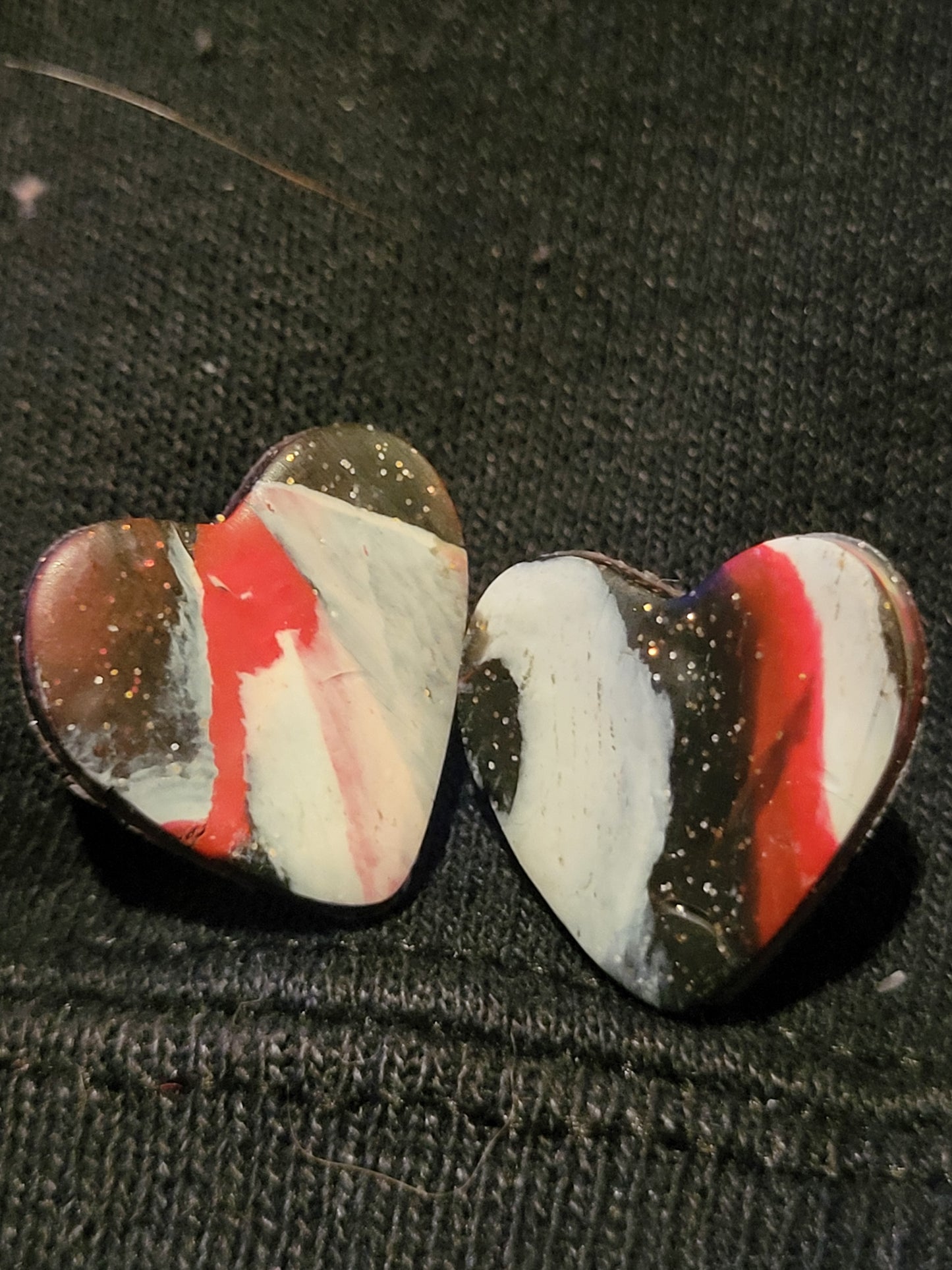 Studded heart earrings