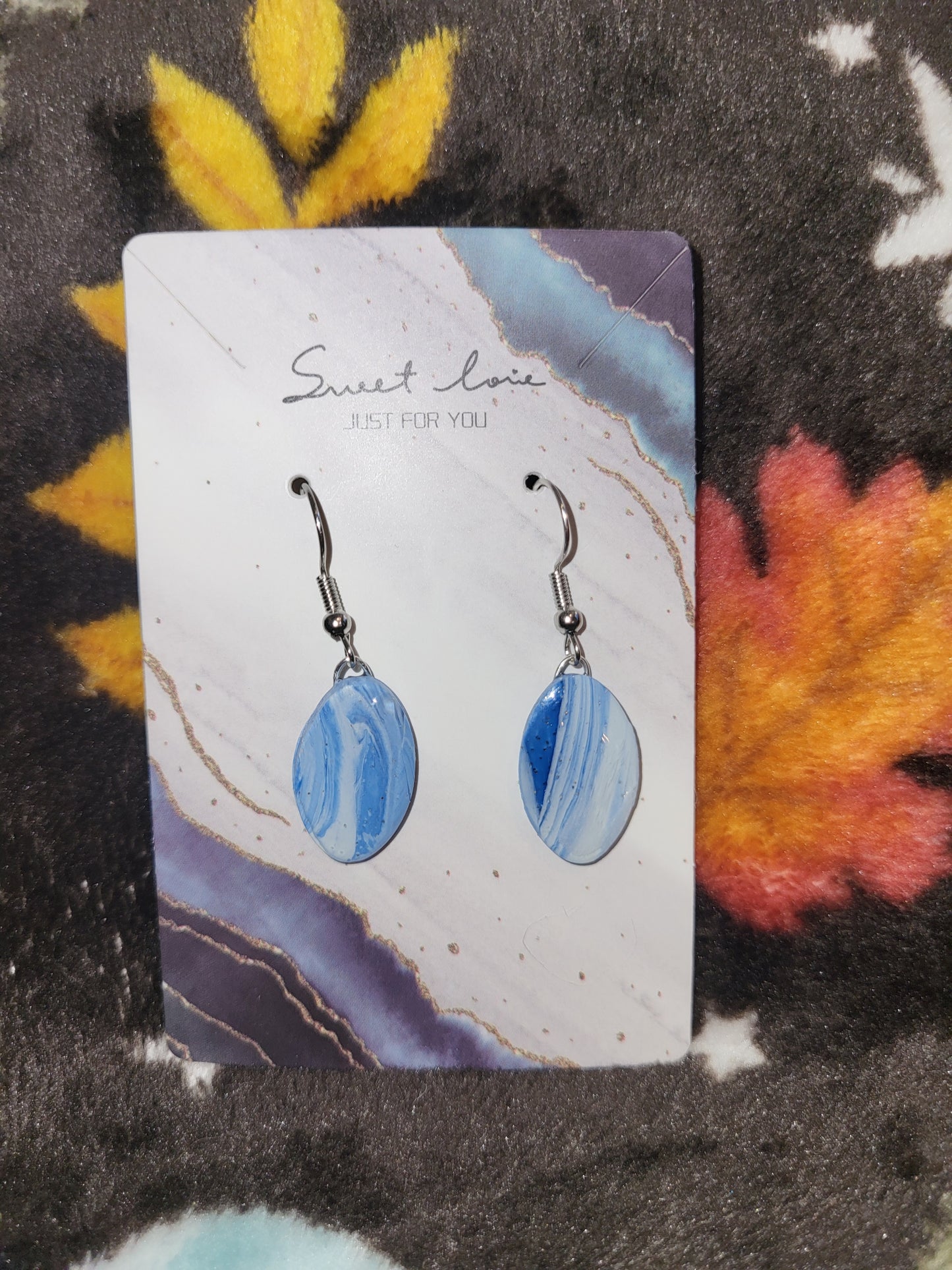 Homemade dangling earrings