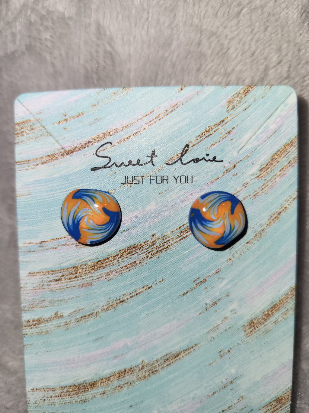 Bronco inspired homemade earrings