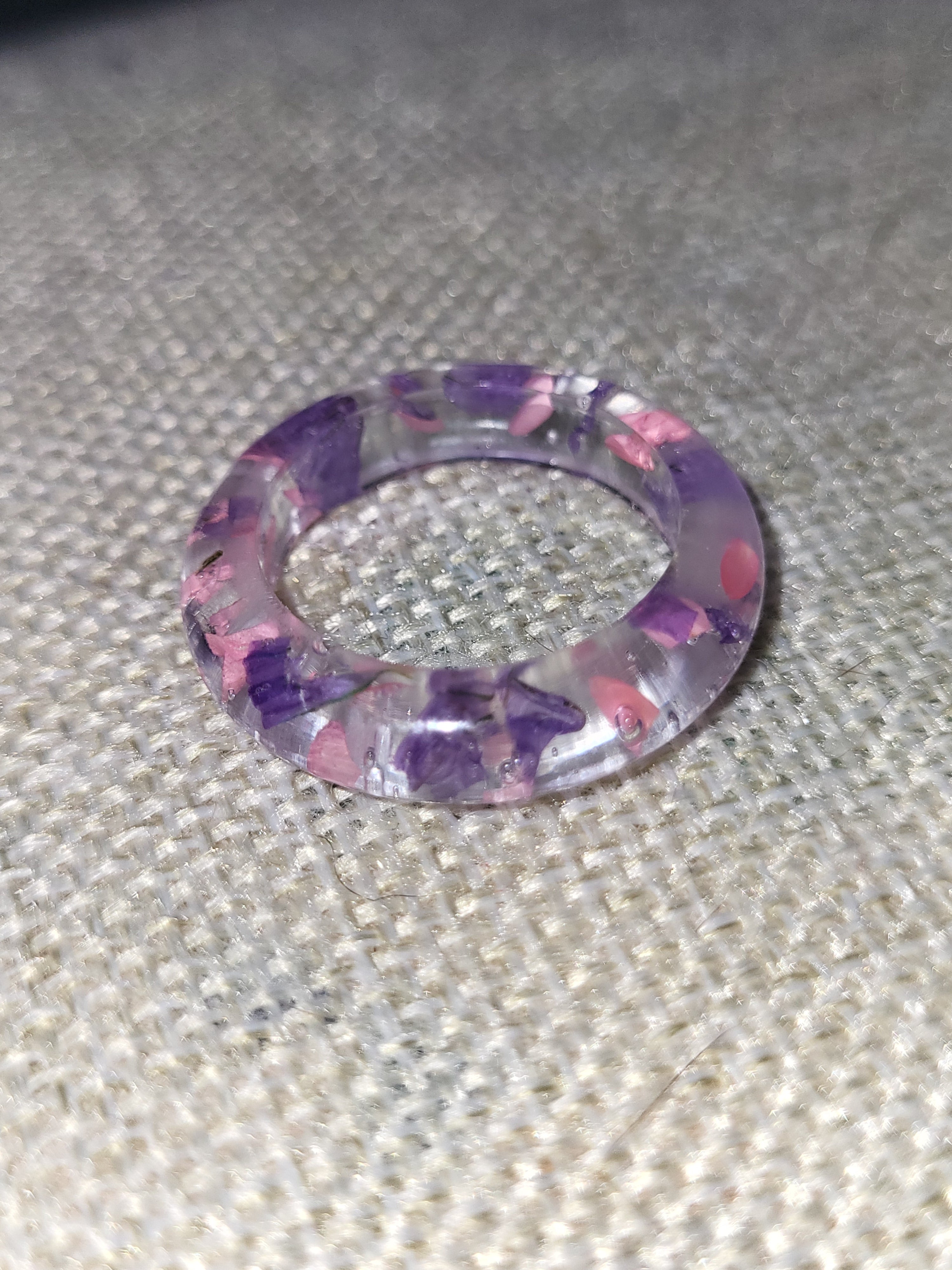 Homemade dried flower rings!