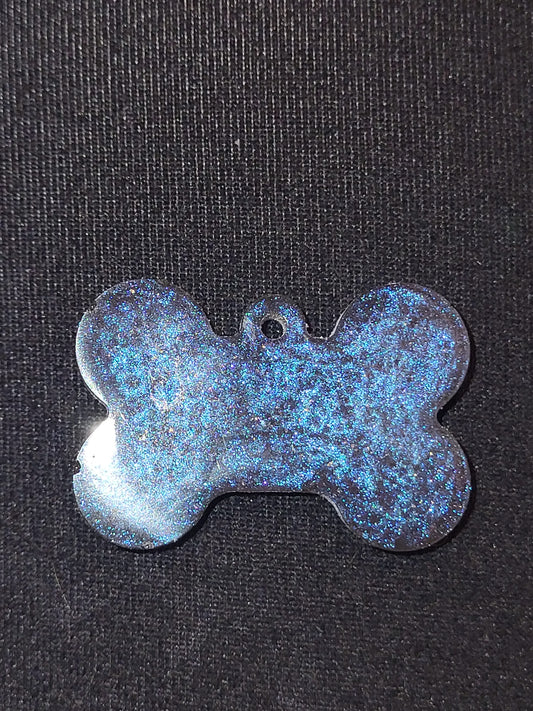 Homemade personalized glitter animal tags