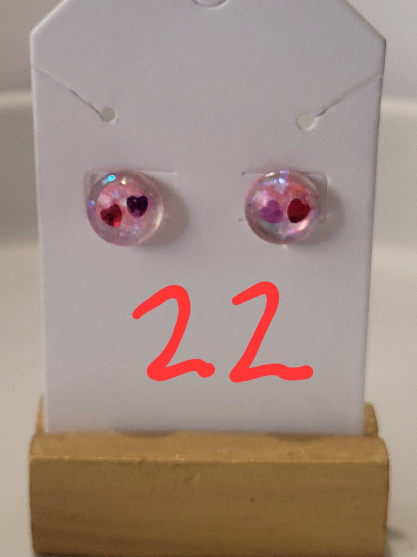 Valentine's day inspired studded earrings