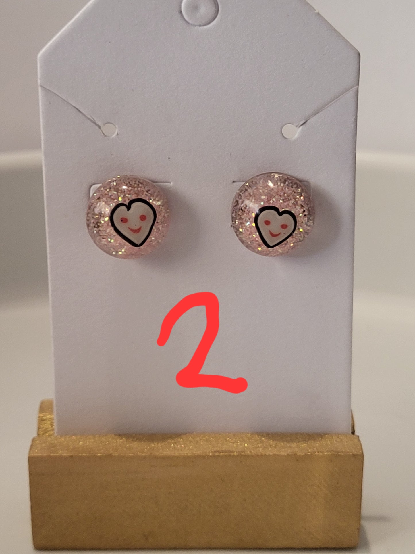 Valentine's day inspired studded earrings