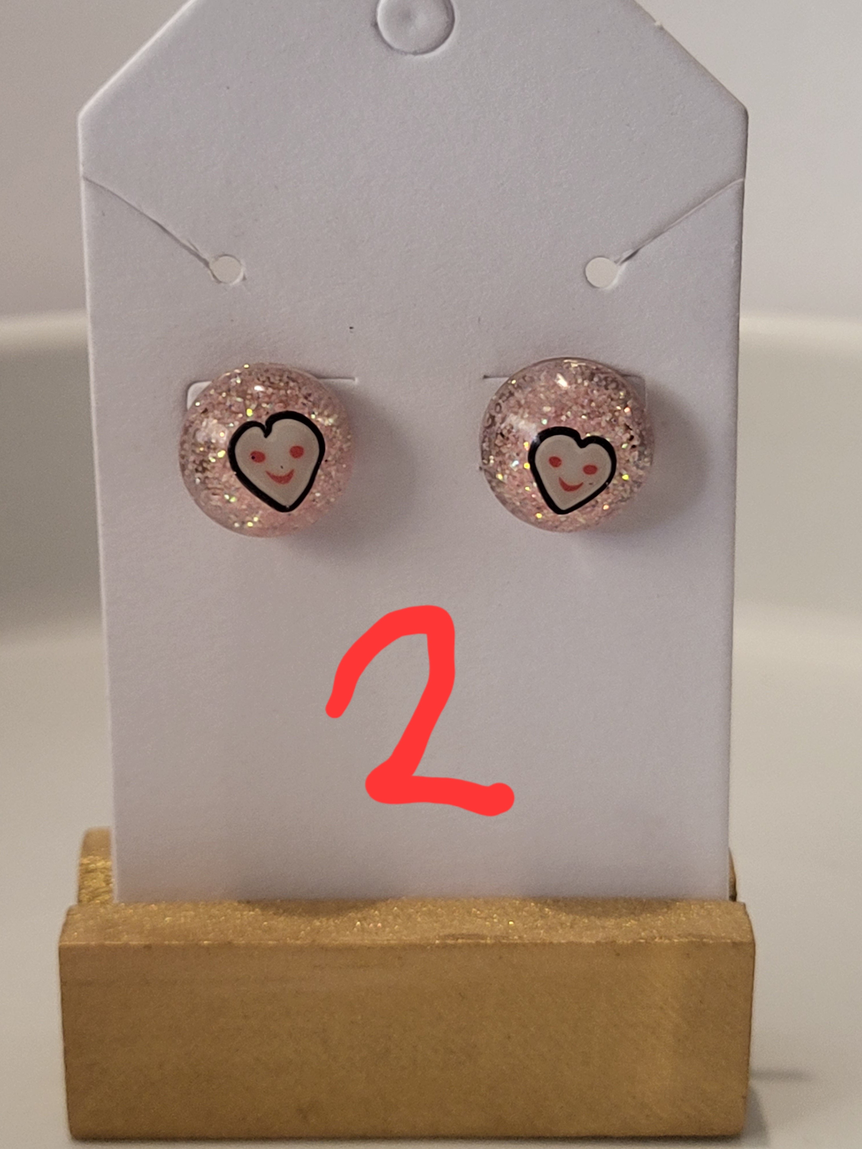 Valentine's day inspired studded earrings