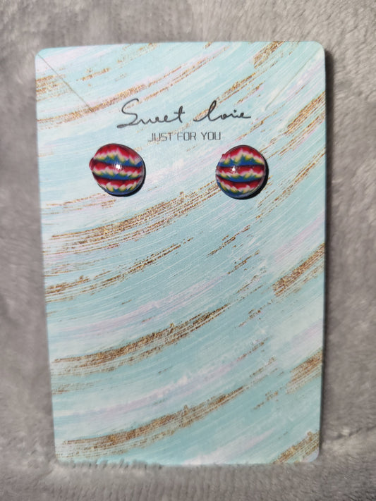 Homemade cane earrings