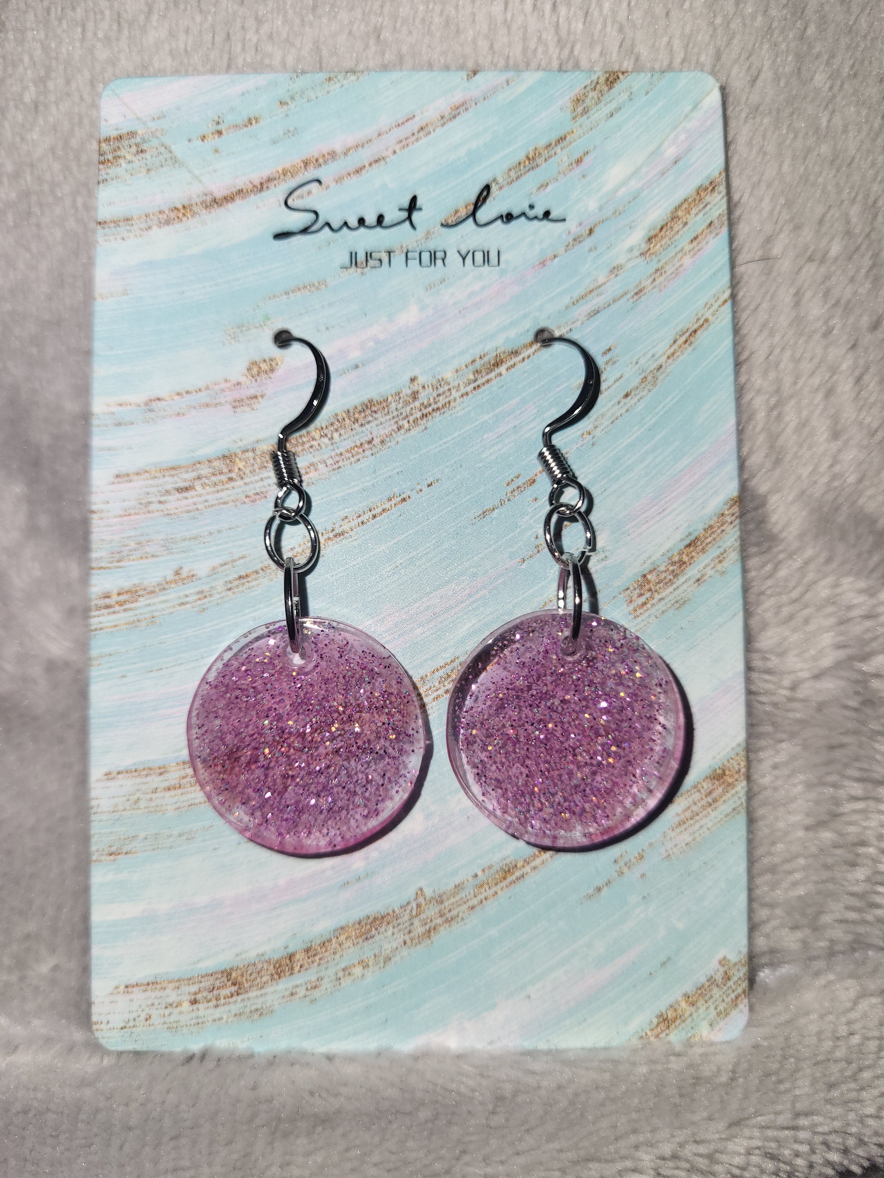 Homemade dangling earrings