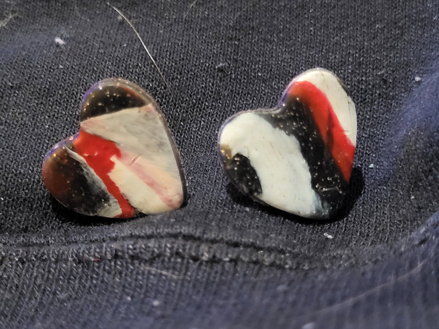 Studded heart earrings