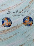 Bronco inspired homemade earrings