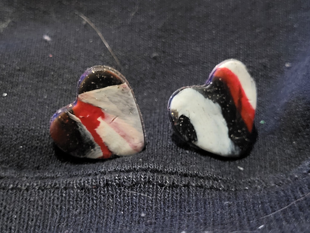 Studded heart earrings
