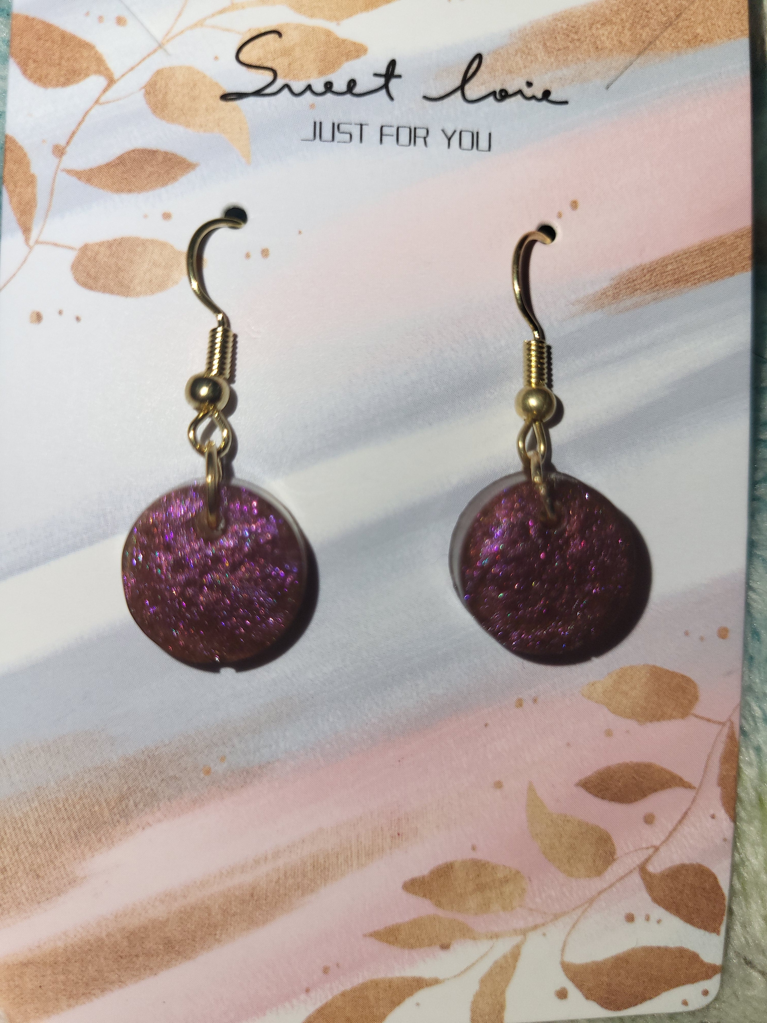 Homemade uv resin earrings