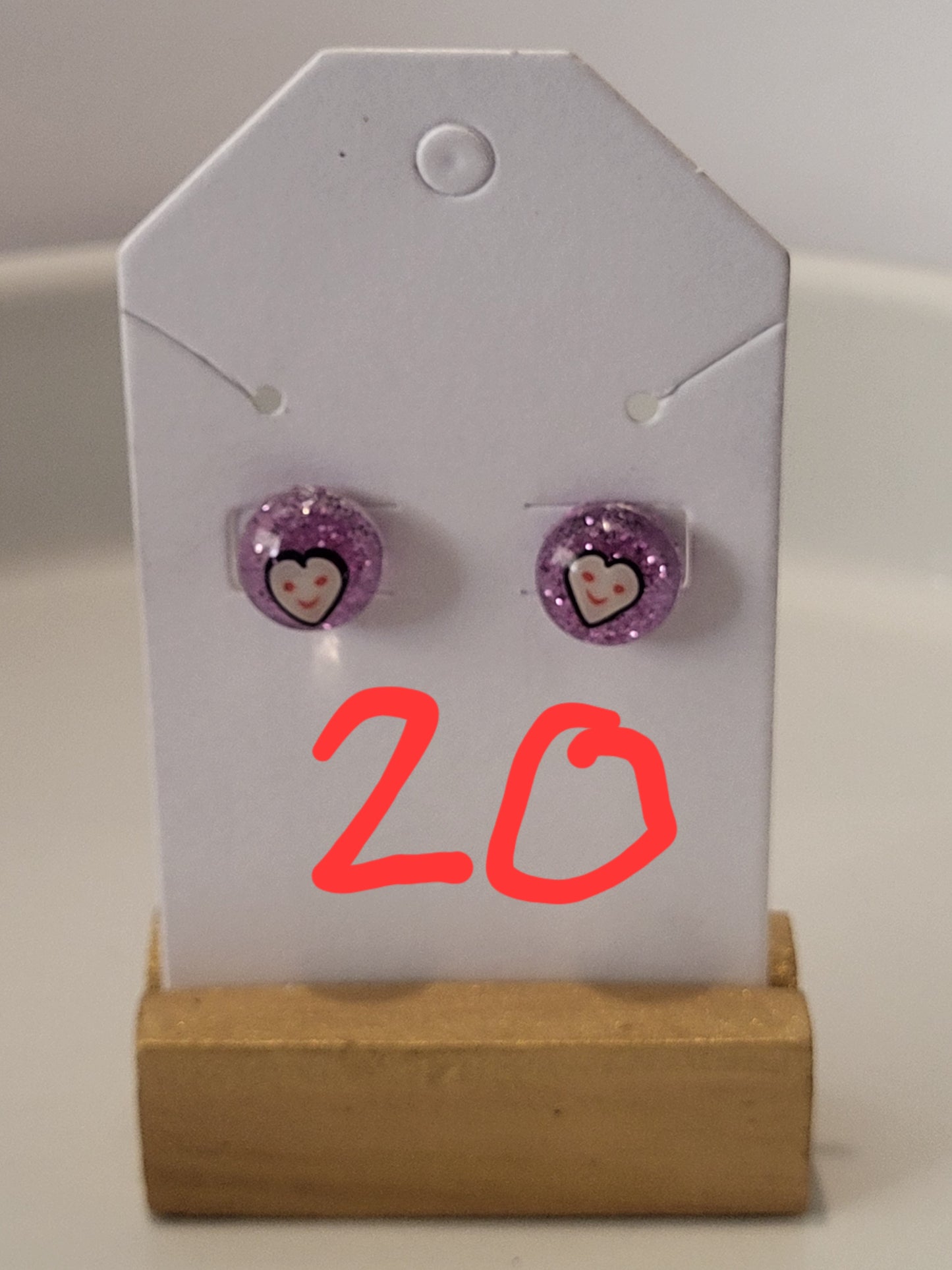 Valentine's day inspired studded earrings