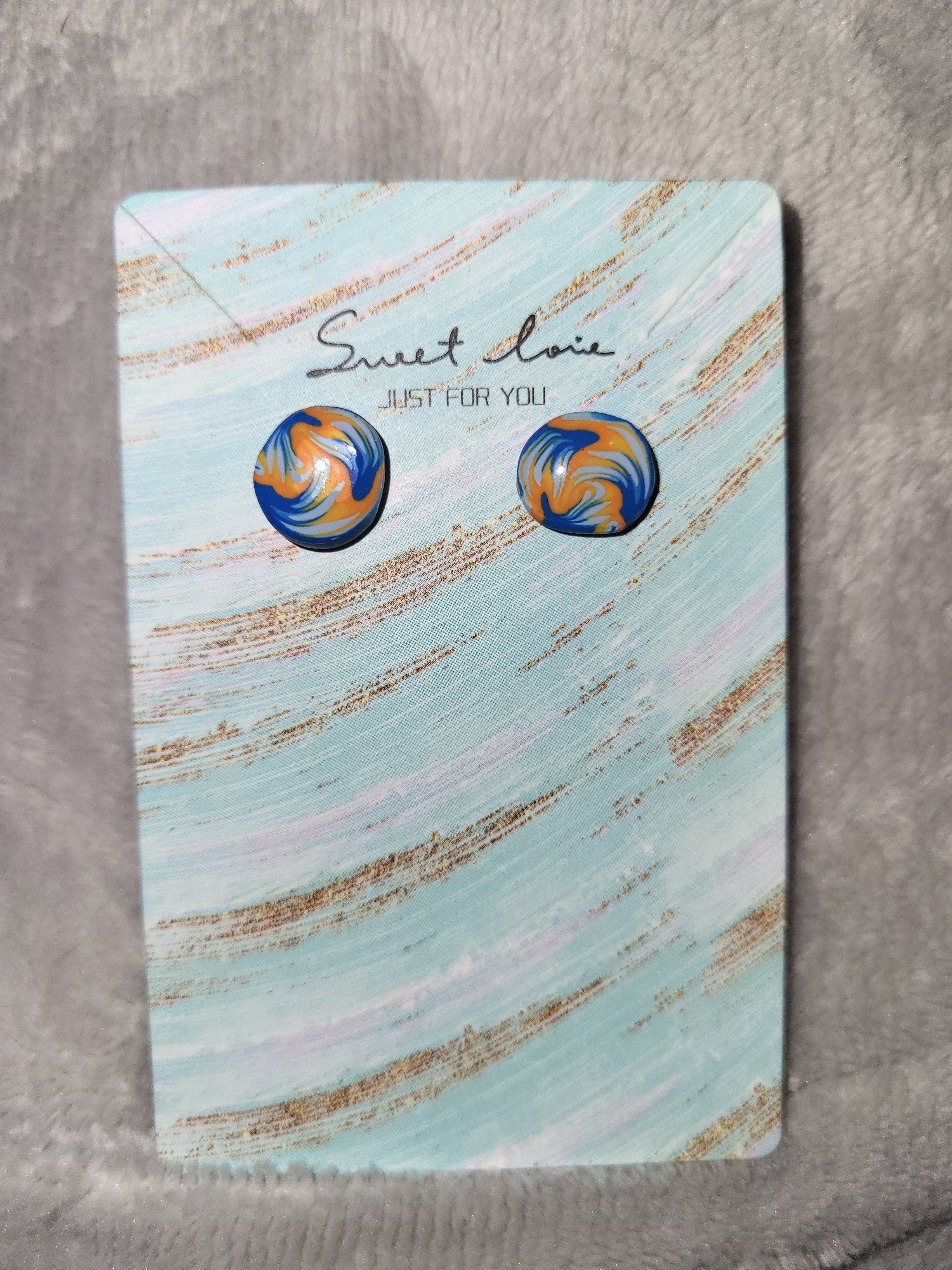 Bronco inspired homemade earrings