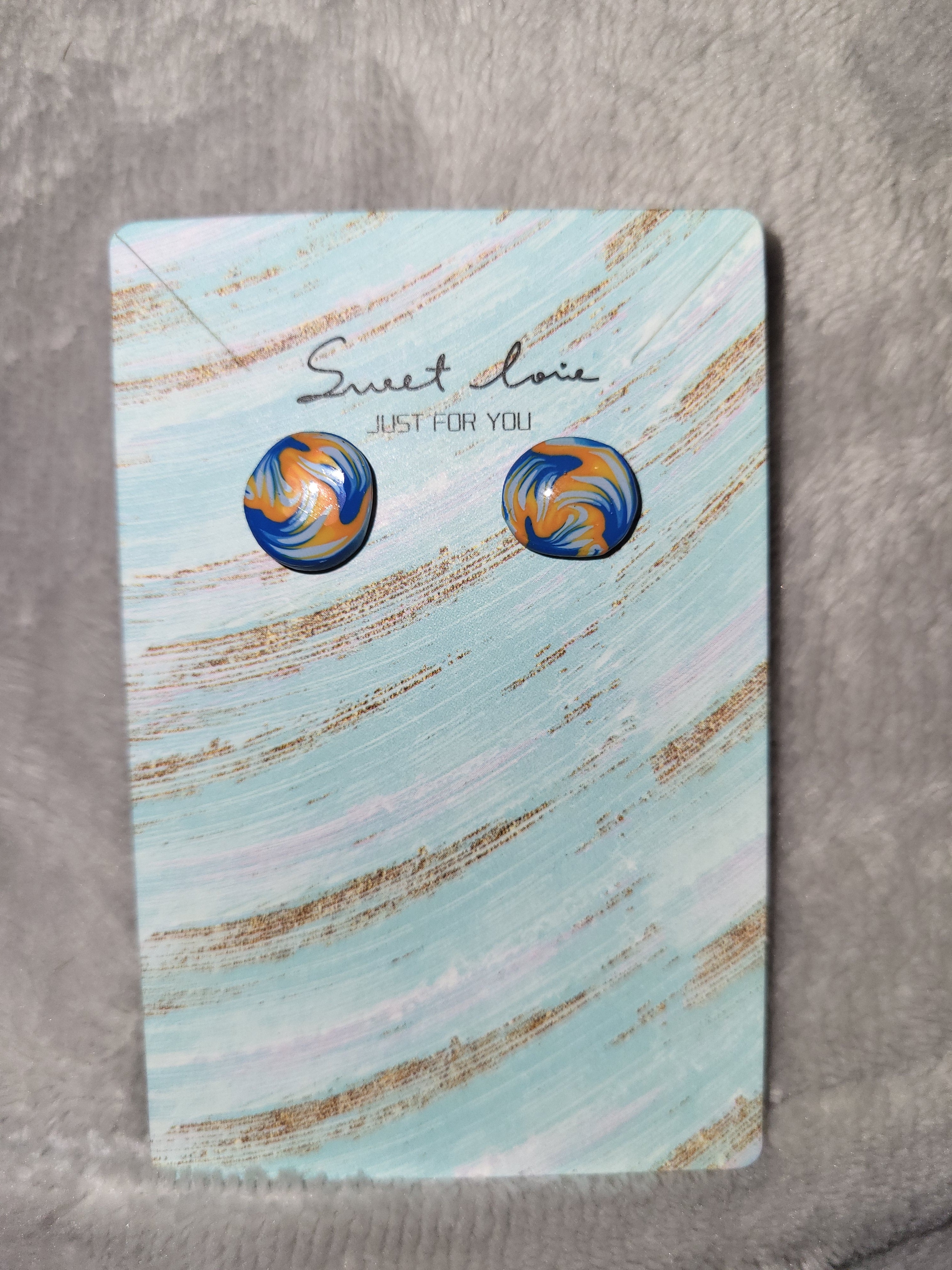 Bronco inspired homemade earrings