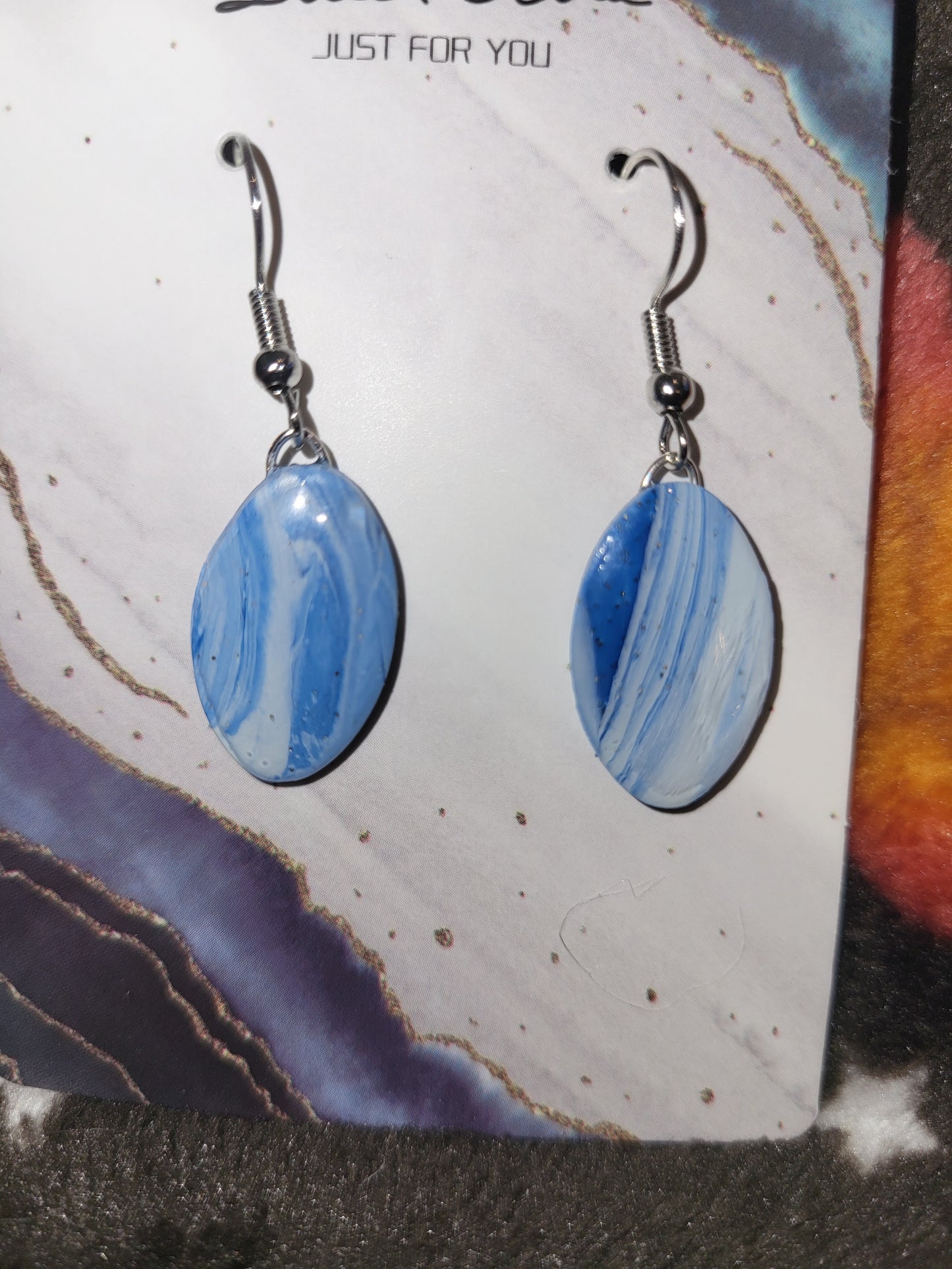 Homemade dangling earrings